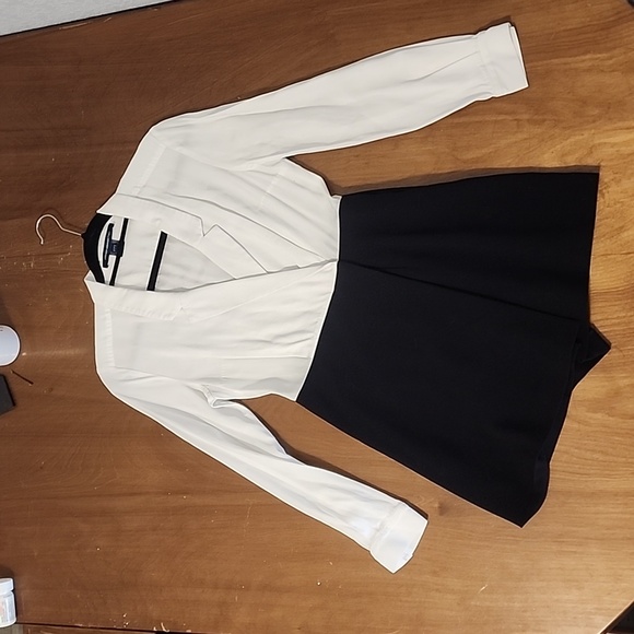 French Connection Tuxedo Romper - Picture 1 of 4